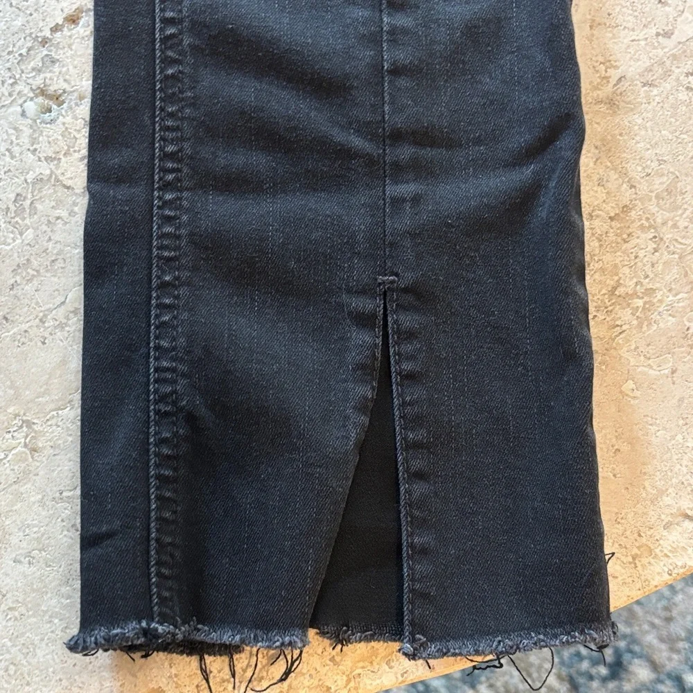 Free‎ People size 23 waist Black Women's Jeans with cute slit on front